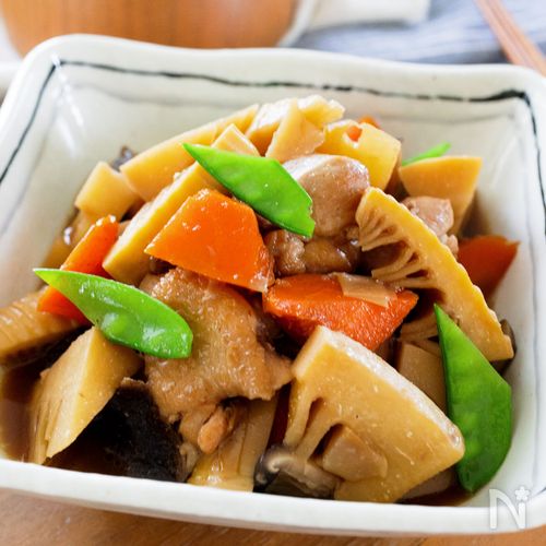 『鶏肉とたけのこのうま煮』味しみ♪ご飯に合う☆やさしい煮物♡