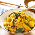 レンジで簡単！【かぼちゃとツナの塩昆布和え】やみつき副菜♡