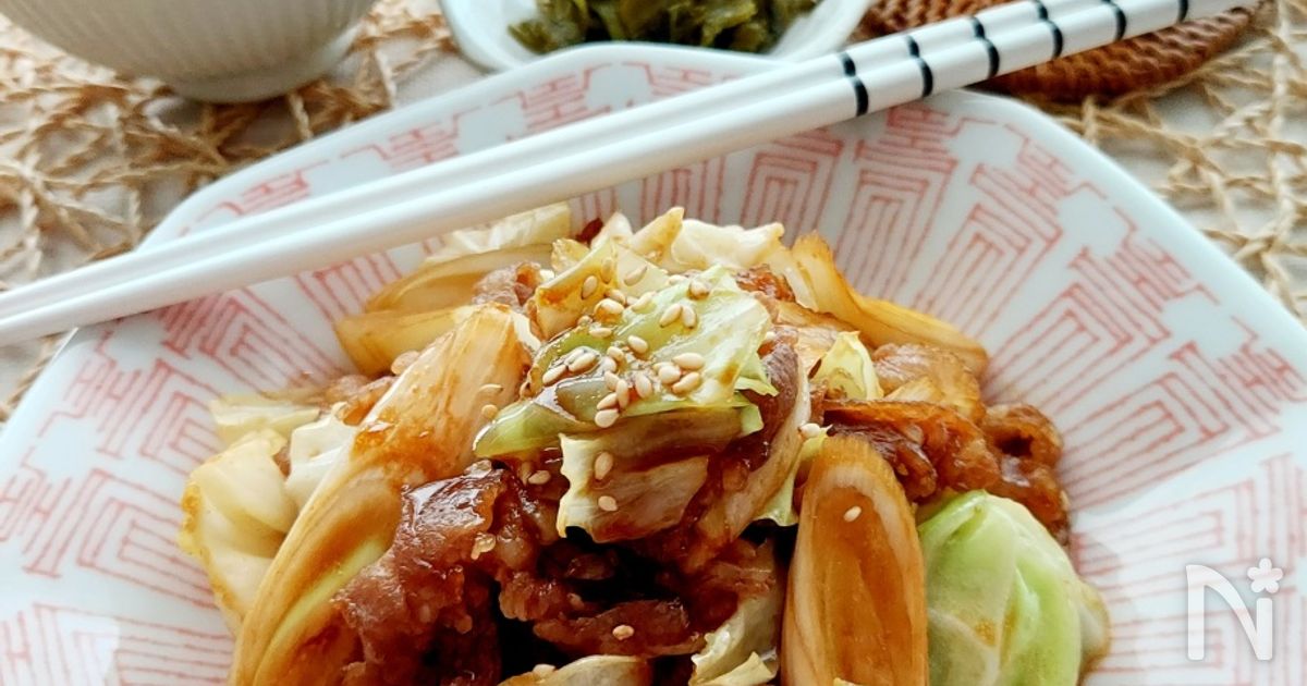 ラー油でちょい辛､豚キャベツの甜麺醤いため