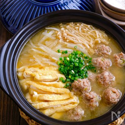 豚団子と細切り大根の旨だし味噌鍋