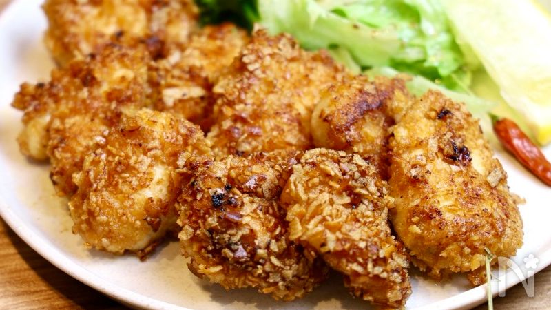 柿の種でザクザク食感 クリスピークチキン By シゲパピ レシピサイト Nadia ナディア プロの料理家のおいしいレシピ