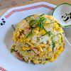 まゆのの作ってみた!投稿(【卵とハムのチャーハン】冷蔵庫によくある材料で♪)