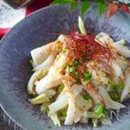 【レンジで5分】やみつき＊白菜とちくわのねぎ塩にんにくナムル