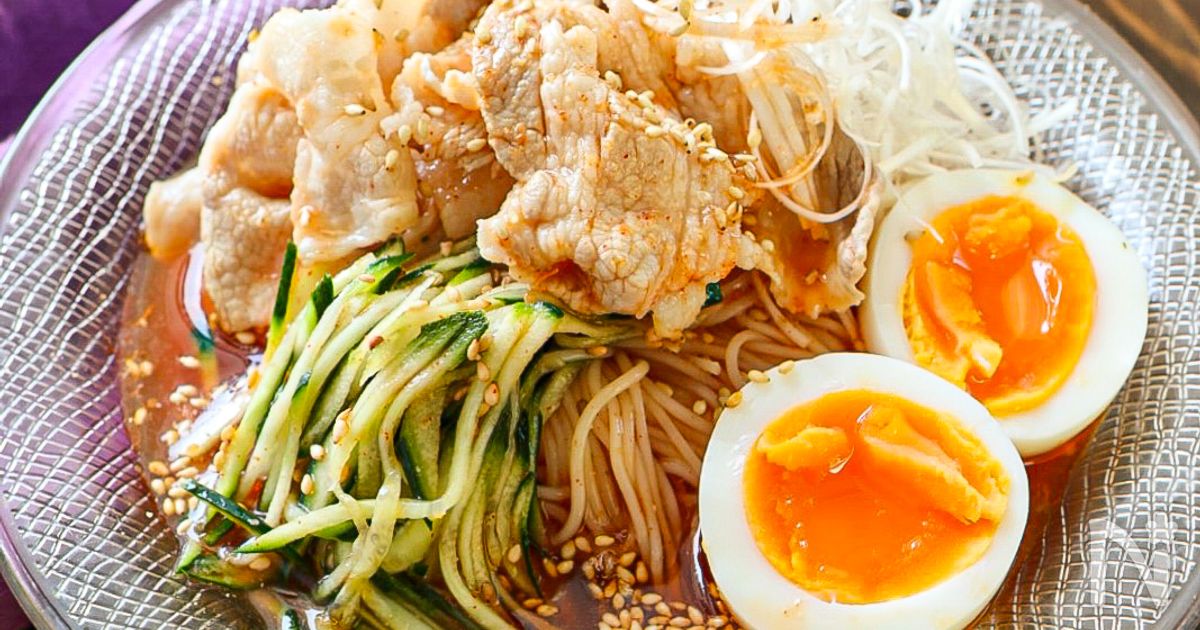 【韓国風豚しゃぶネギそうめん】スープまで飲み干す感動の旨さ♡