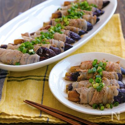豚巻きなすの旨レモン蒸し焼き