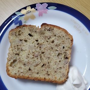 週一だけは頑張ります💦の作ってみた!投稿(ホットケーキミックスで簡単！ずっしり紅茶バナナケーキ)