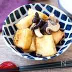 【ヘルシーおかず】厚揚げと霜降りひらたけのポン酢がらめ