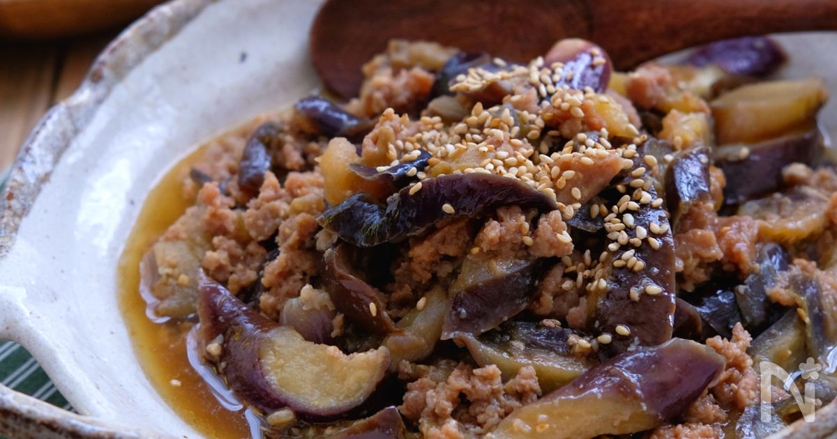 調味料一律大さじ1＊レンチンなす肉味噌＊