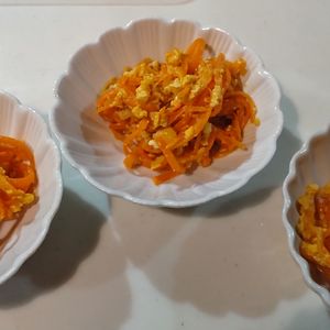 ウルトラの父の作ってみた!投稿(作り置きにも◎人参と卵のふわっと旨炒め)