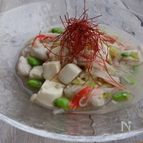 鶏ささみ肉の冷製あんかけスープ