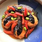 茄子のエビすり身揚げチリソース風味