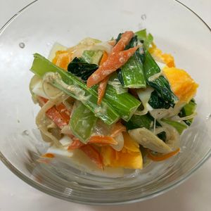 (・∀・)コロンの作ってみた!投稿(小松菜とゆで卵の和風ごまおかかマヨ和え)