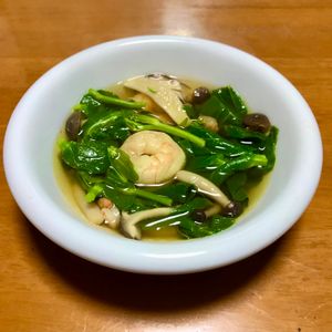 Nao★彡の作ってみた!投稿(えびと青梗菜の中華風スープ)