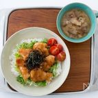 鶏肉のみぞれ和えのっけ丼。