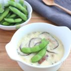 夏にひんやり♪おもてなしにも◎枝豆と干し椎茸の冷製茶碗蒸し