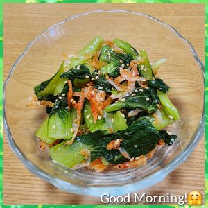 ナムディの作ってみた!投稿(【材料2つ】無限に食べれちゃう♡チンゲン菜と小えびのナムル♡)