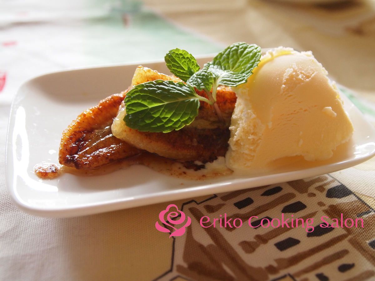 専用‼︎ バニラ& キャラメルバナナ　3本 キャラメル焼きバナナ～バニラアイス添え | レシピサイトNadia