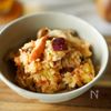 秋の味覚!【鮭とさつまいもの炊き込みご飯】