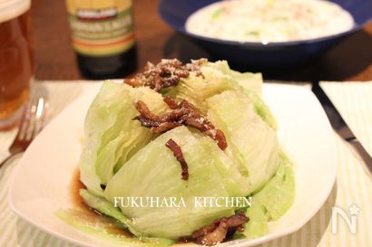 まるごとレタスの温サラダ