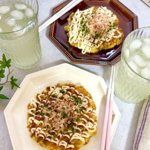 のりのり🐾🎀🤍の作ってみた!投稿(お豆腐でふわふわ♡幸せのヘルシーお好み焼き【ダイエット】)
