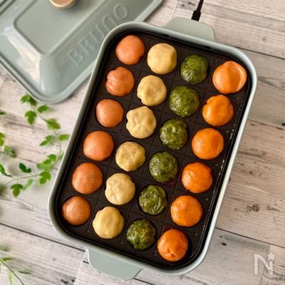 カラフル蒸し餃子