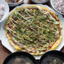 包丁いらずで主役級♪豆苗と豚肉のとん平焼き風