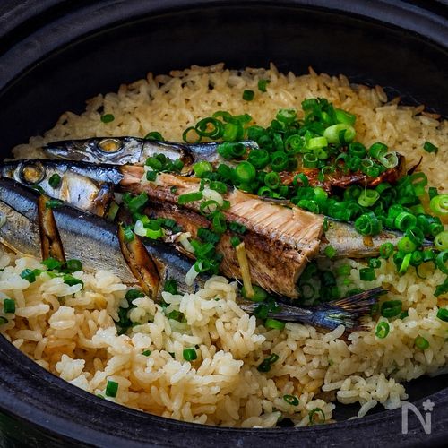 さんまの炊き込みご飯|炊飯器・土鍋・ヘルシオで土鍋炊飯対応