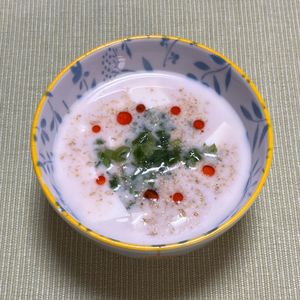 キャピタンの作ってみた!投稿(5分で完成！【豆腐の冷やし豆乳担々スープ】混ぜるだけ♩)