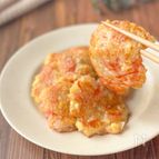 包丁使わない！【豆腐とカニカマのふわふわ焼き】