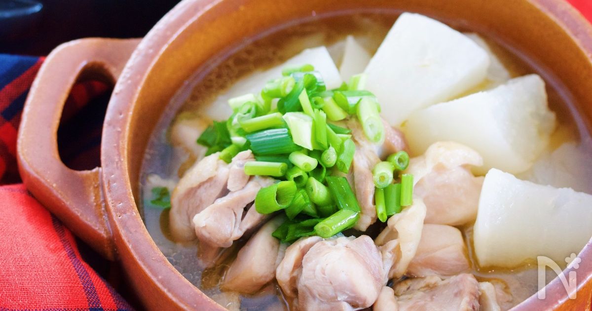 煮込みは10分♪汁まで飲み干す♪『鶏大根のうまだしスープ煮』