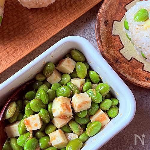 やみつき常備菜♪【枝豆チーズの薬味漬け】おつまみ・おにぎりに