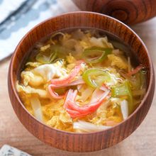 【ねぎとかにかまのかきたま汁】簡単和風スープ♪