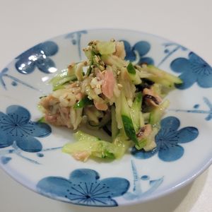 1バーバミーの作ってみた!投稿(切り干し大根とツナきゅうり塩昆布の無限サラダ|水戻し不要!)