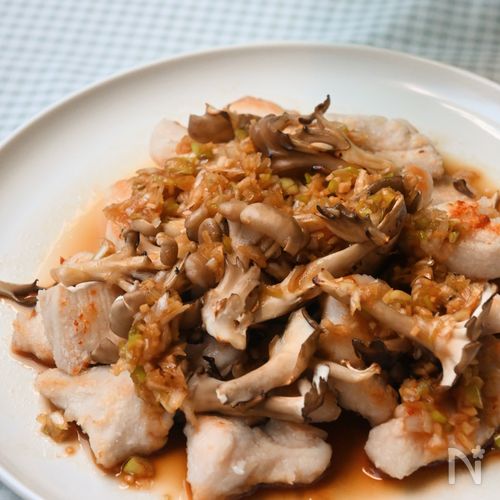 舞茸と鶏むね肉で!油淋鶏