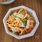 レンチン2分！【にんじんとピーマンのオイマヨ和え】