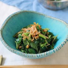 あと一品！５分で簡単【モロヘイヤとなめ茸の和え物】