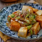 調味料一律大さじ1＊絹厚揚げの旨味噌マヨねぎ炒め＊