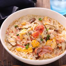 カニカマときのこの酸辣湯そうめん【#簡単 #お子様OK】