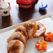 きんぴらごぼうの鶏肉巻き。