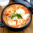レンジで簡単♪旨辛！ヘルシー豆腐の担々スープ