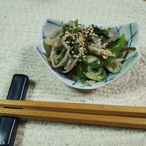 M＊Pの作ってみた!投稿(レンジで簡単！もやしとにらの塩昆布ナムル)