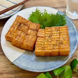 のりのり🐾🎀🤍の作ってみた!投稿(【厚揚げの甘旨照り焼き】すき焼のたれだけでご飯がすすむ1品！)