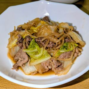 joe sanの作ってみた!投稿(ほっと温まる♪つゆだく【牛こまと白菜のすき煮風】)