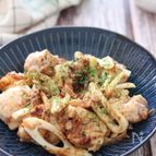 風味良い和風味♡鶏肉とちくわのおかかマヨ醤油炒め