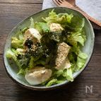 ノンオイルでさっぱり♪アボカドと豆腐のわさび醤油サラダ