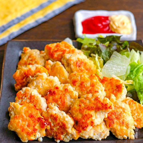 鶏むね肉と豆腐のナゲット風焼き