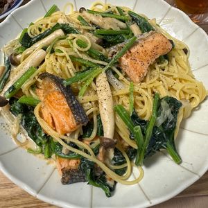 なつみかんの作ってみた!投稿(【鮭ときのこのクリームパスタ】おうちで簡単カフェごはん♪)
