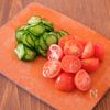 【ミニトマトときゅうりの塩こんぶ和え】の工程1