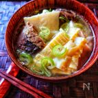 長野の郷土料理♡【鯖缶と筍のお味噌汁】