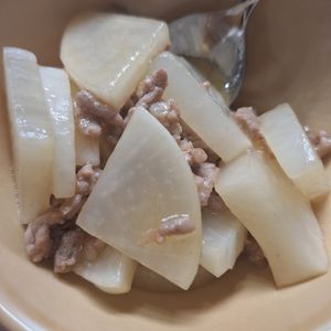 Millyの作ってみた!投稿(めんつゆで簡単【大根の生姜そぼろあん】)